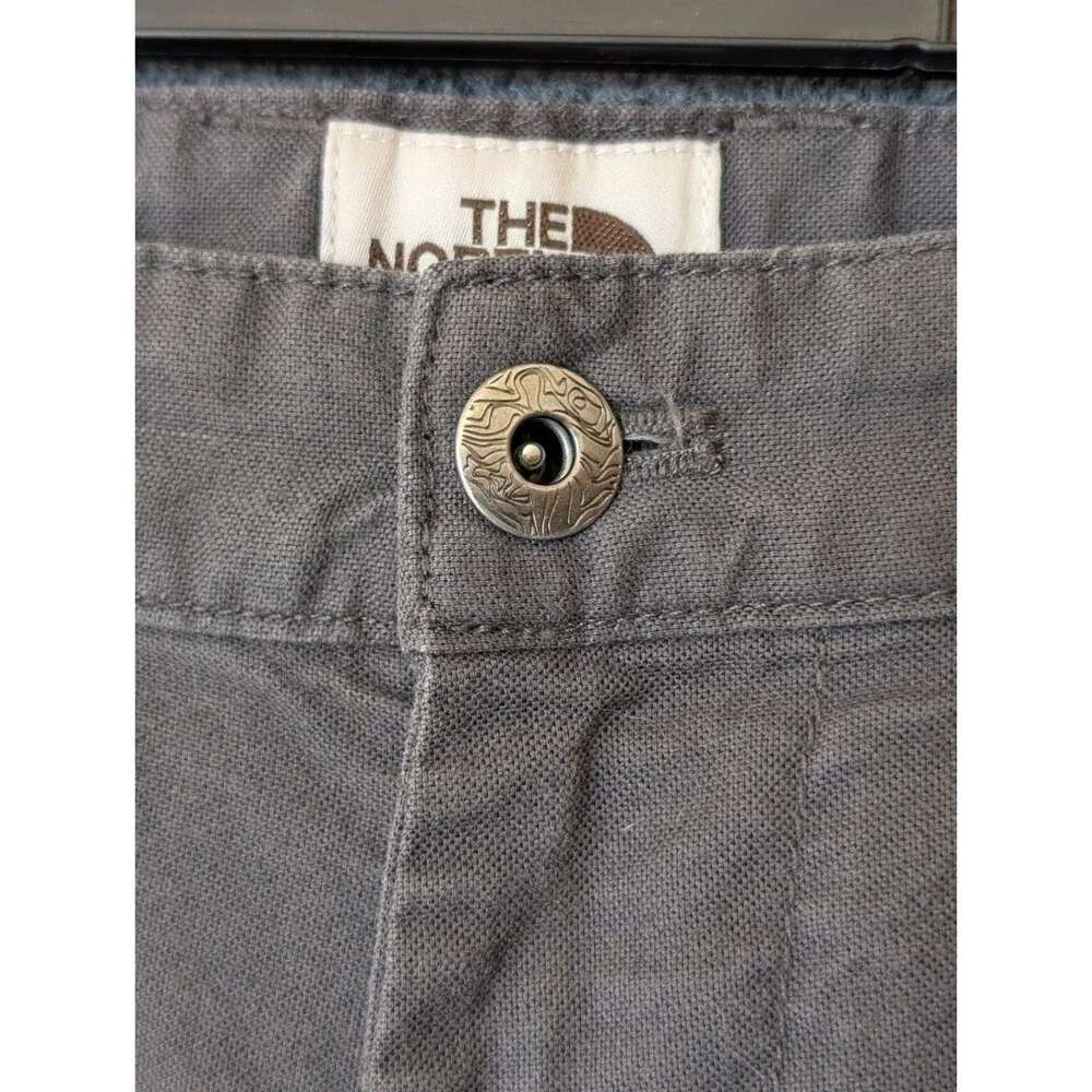 The North Face Mens Pants 34 Gray Canvas Stretch Utility Chino Gorpcore Outdoor